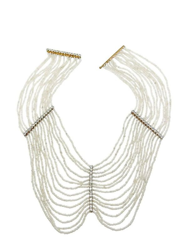 ‏Jennifer Gibson Jewelleryقلادة 'أنتيك بريدال غلاس وبايست فيستون' من عقد 1880